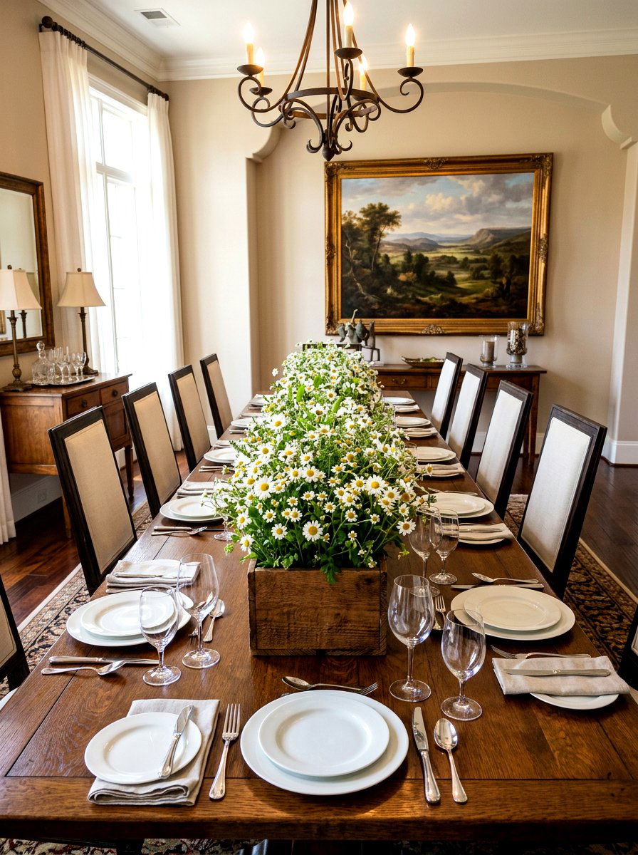 Wooden Crate Floral Box - 25 Spring Wildflower Arrangement Ideas