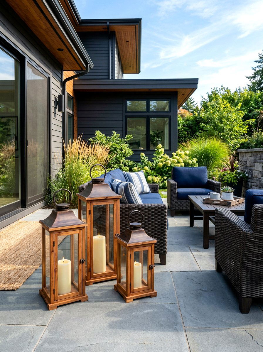 Wooden Floor Lantern - 25 Spring Garden Lantern Ideas