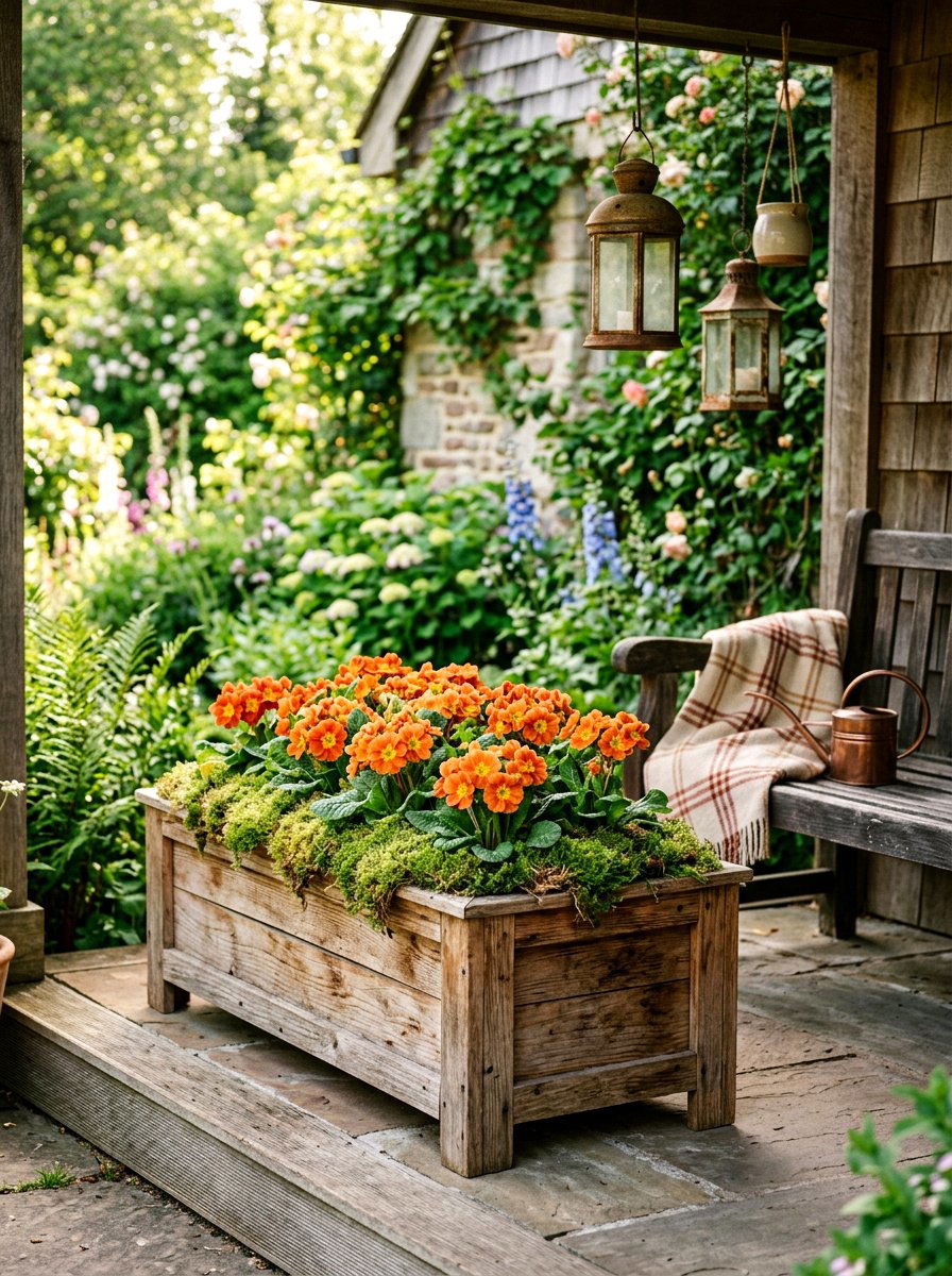 Wooden Planter Box - 25 Spring Flower Box Ideas