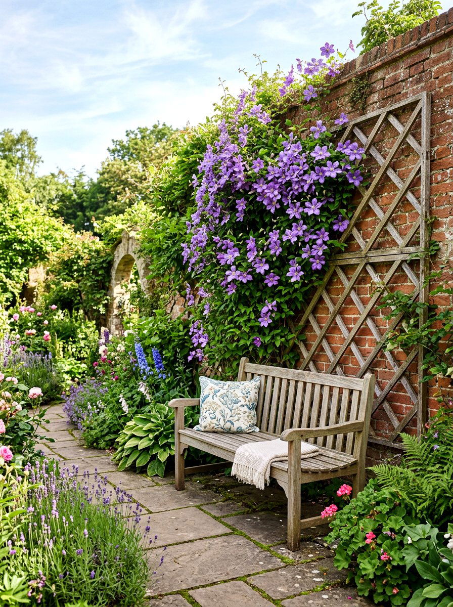 Wooden Trellis - 25 Spring Wooden Garden Decor Ideas