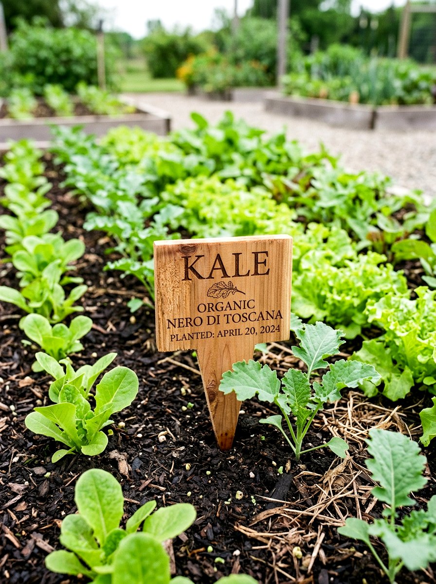 Wooden Vegetable Plant Tag - 25 Spring Garden Stake Ideas