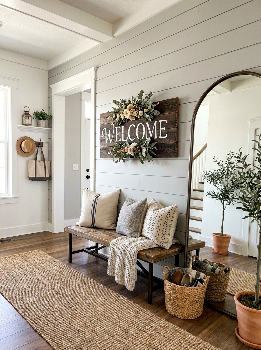 Wooden Welcome Sign - 25 Spring DIY Home Decor Ideas