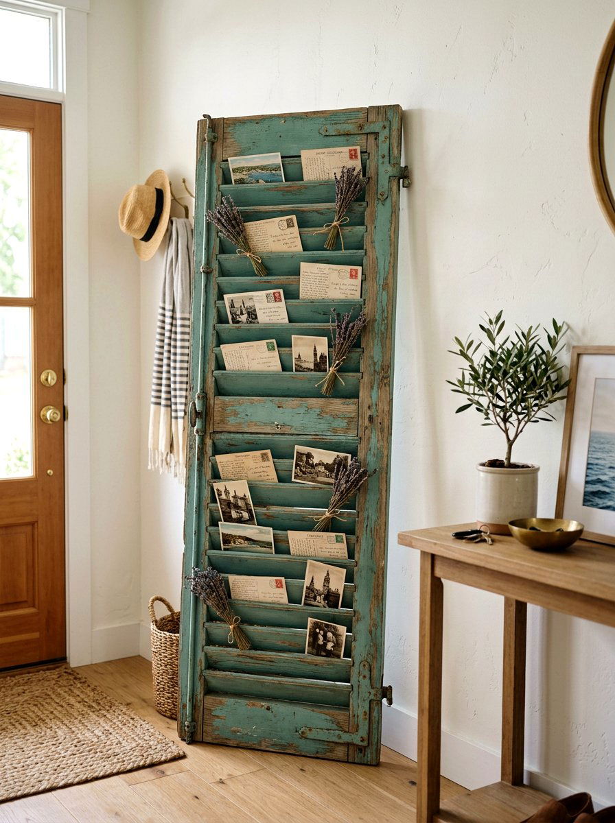 Wooden Window Shutter - 25 Spring Repurposed Decor Ideas