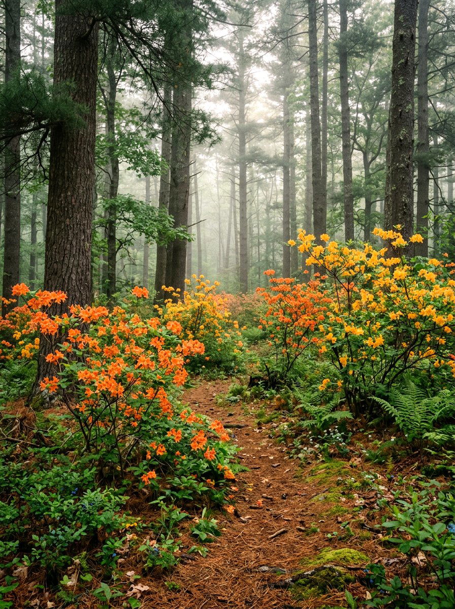 Woodland Azalea Clearing - 25 Spring Azalea Garden Ideas