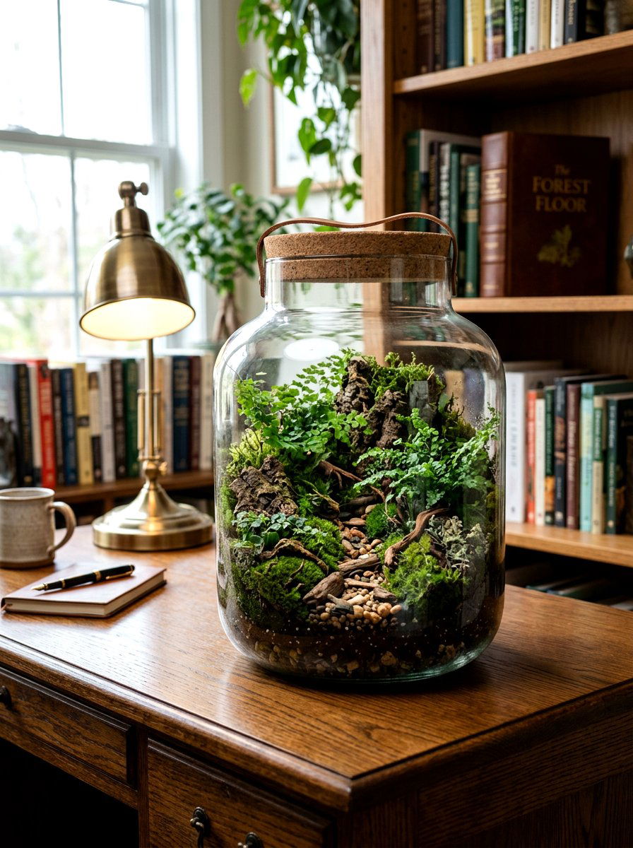 Woodland Scene - 25 Spring Terrarium Ideas
