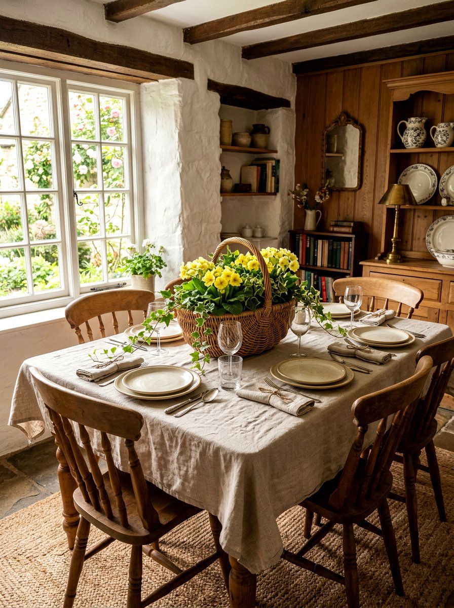 Woven Basket Centerpiece - 25 Spring DIY Centerpiece Ideas