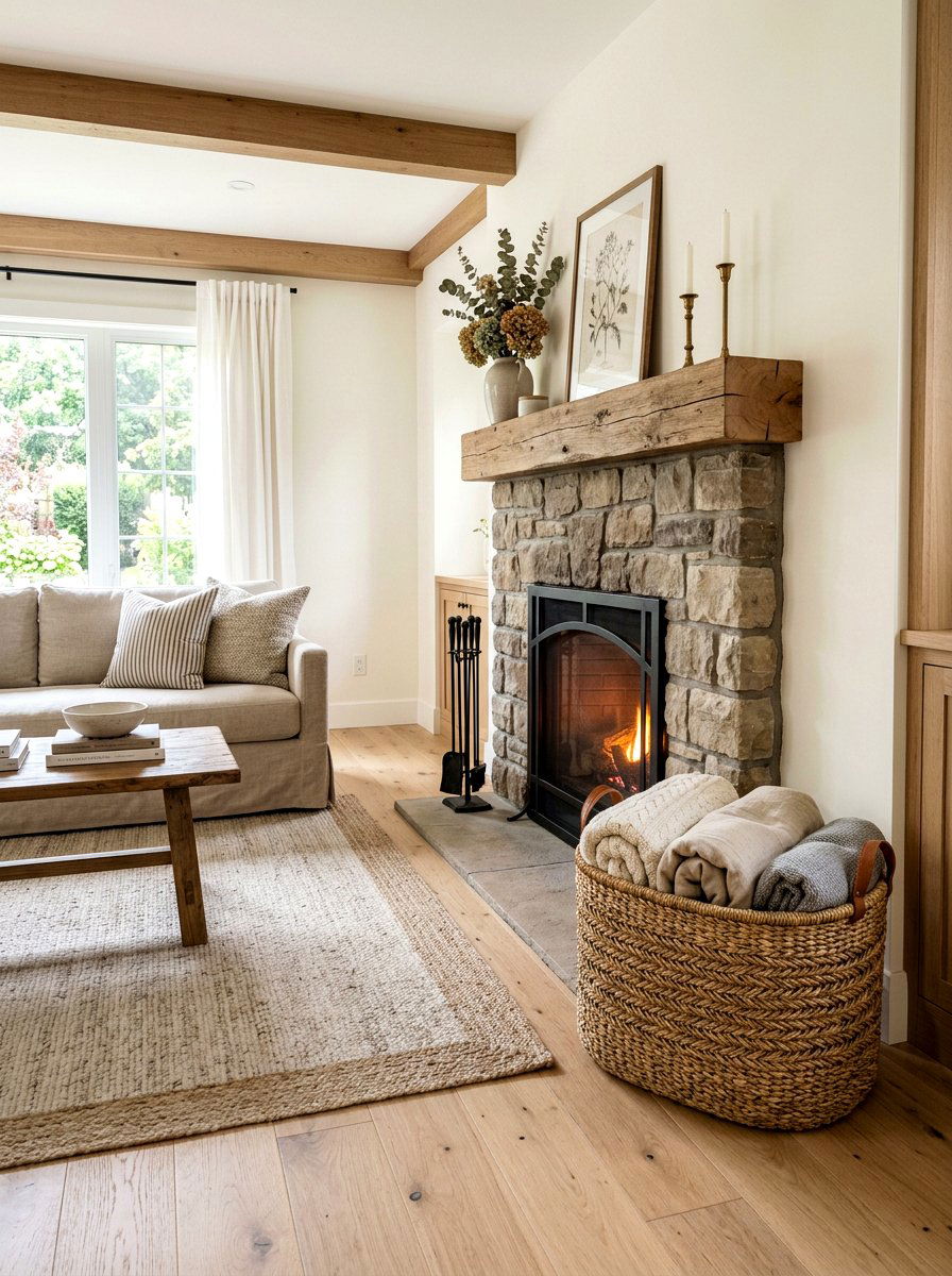 Woven Basket Storage - 25 Spring Decorating Ideas on a Budget