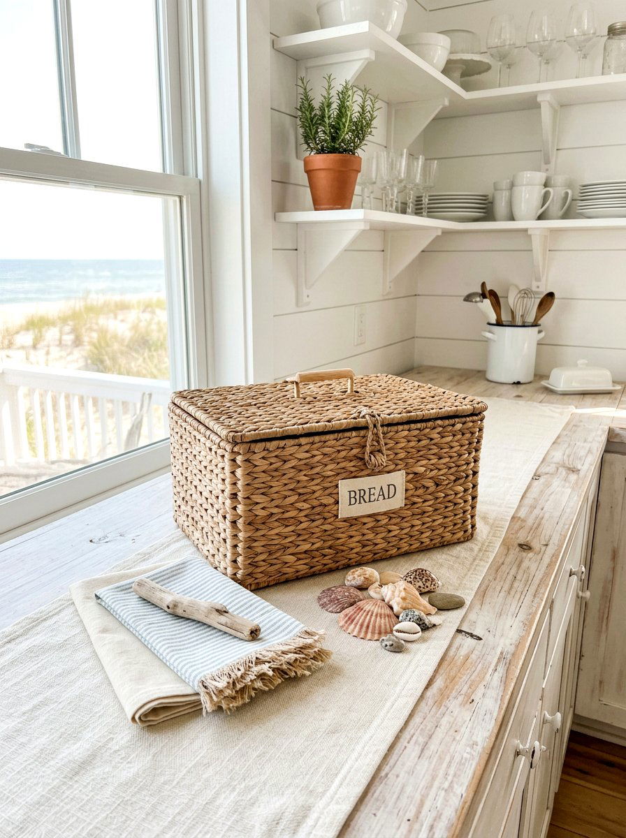 Woven Bread Box - 25 Spring Bread Box Decor Ideas