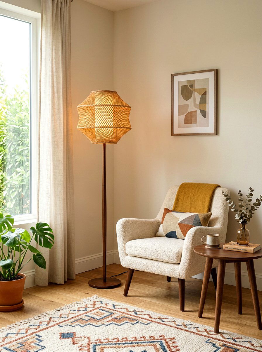 Woven Floor Lamp - 25 Spring Woven Decor Ideas