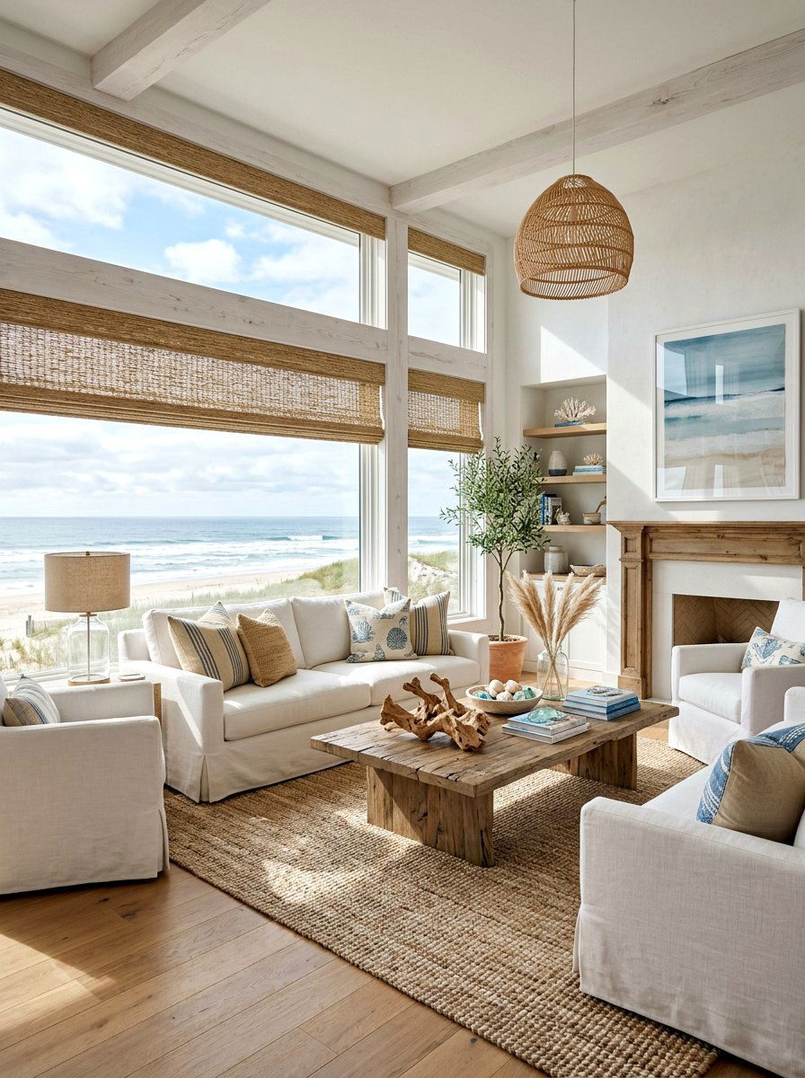 Woven Grass Shade - 25 Spring Window Treatment Ideas