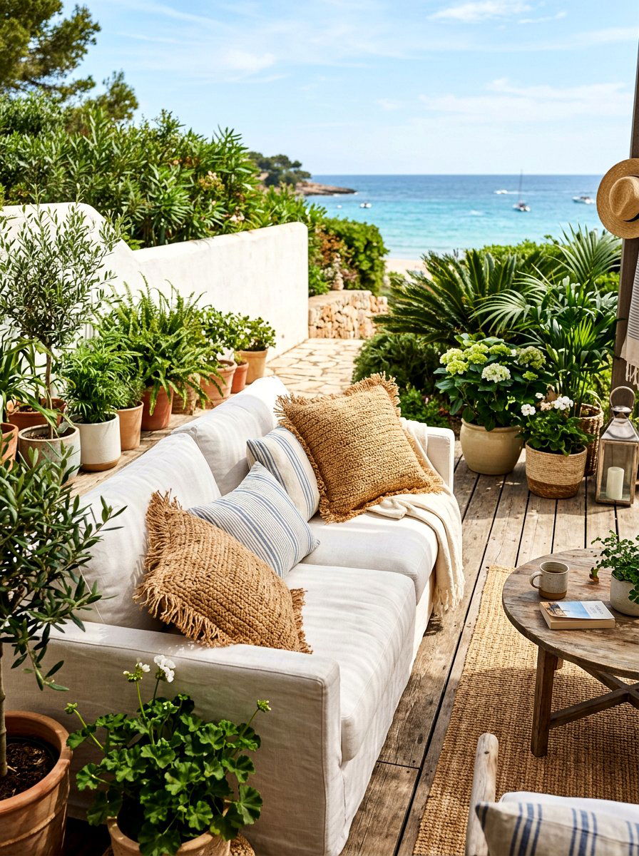 Woven Jute Outdoor Pillow - 25 Spring Outdoor Pillow Ideas