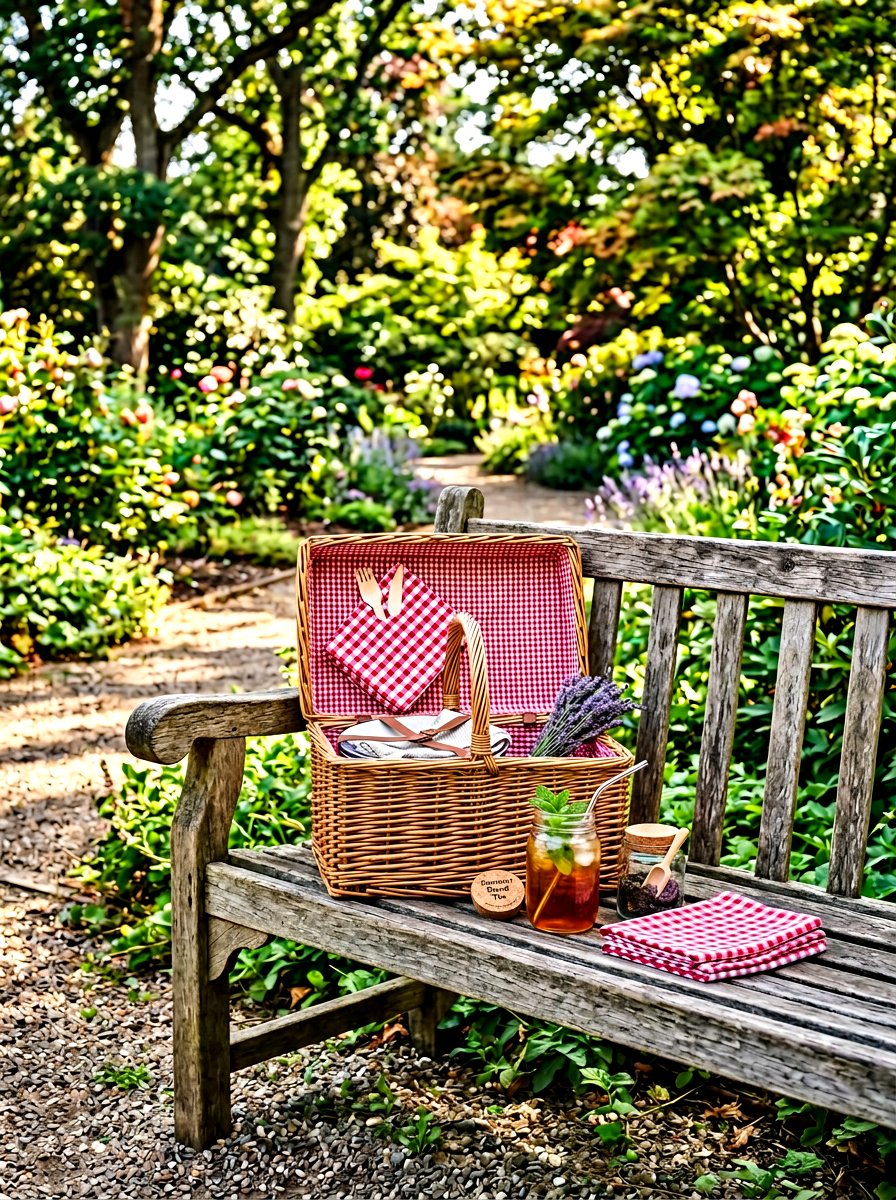 Woven Picnic Basket - 25 Spring High Tea Decor Ideas