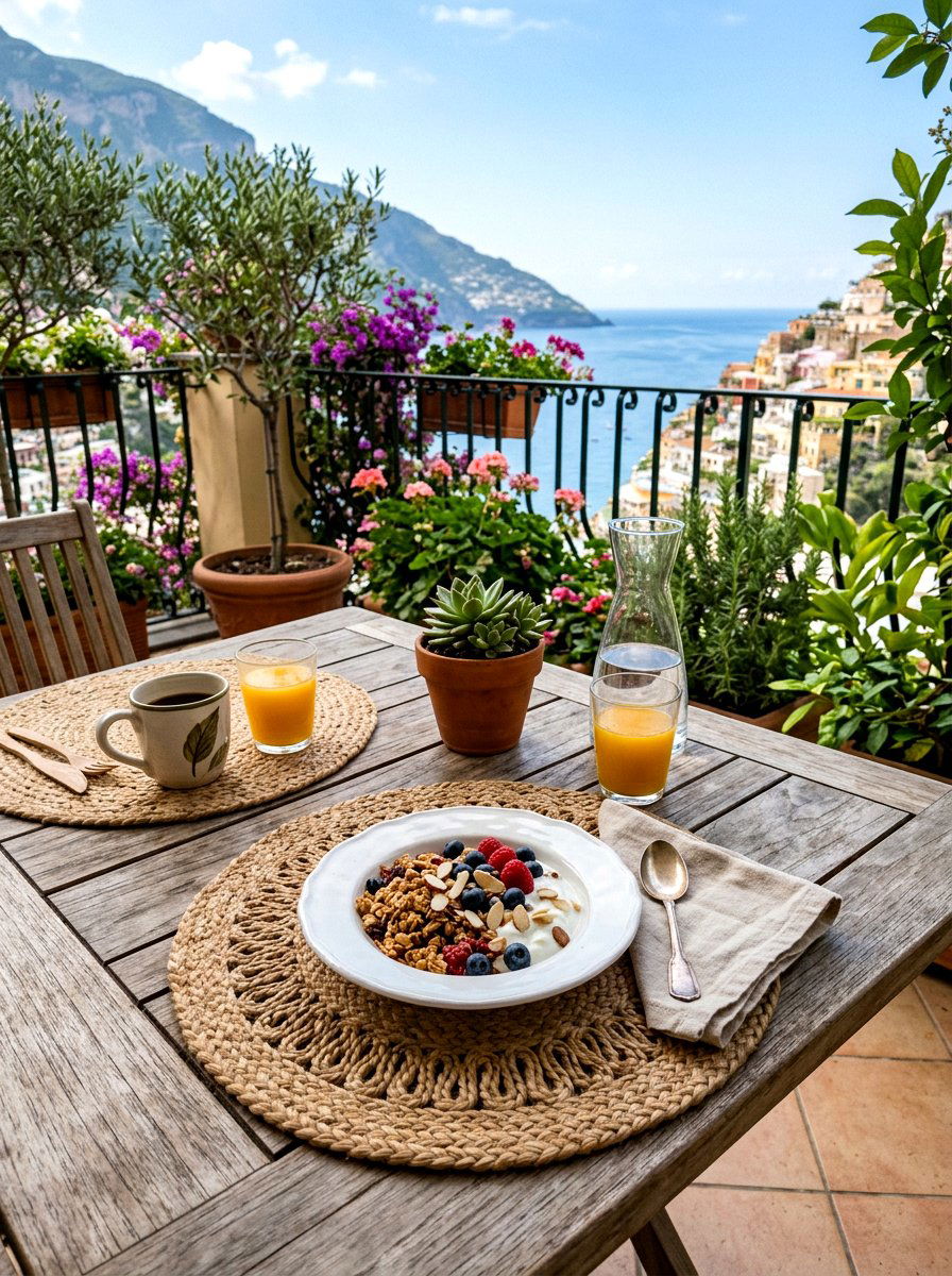 Woven Placemat - 25 Spring Balcony Table Decor Ideas