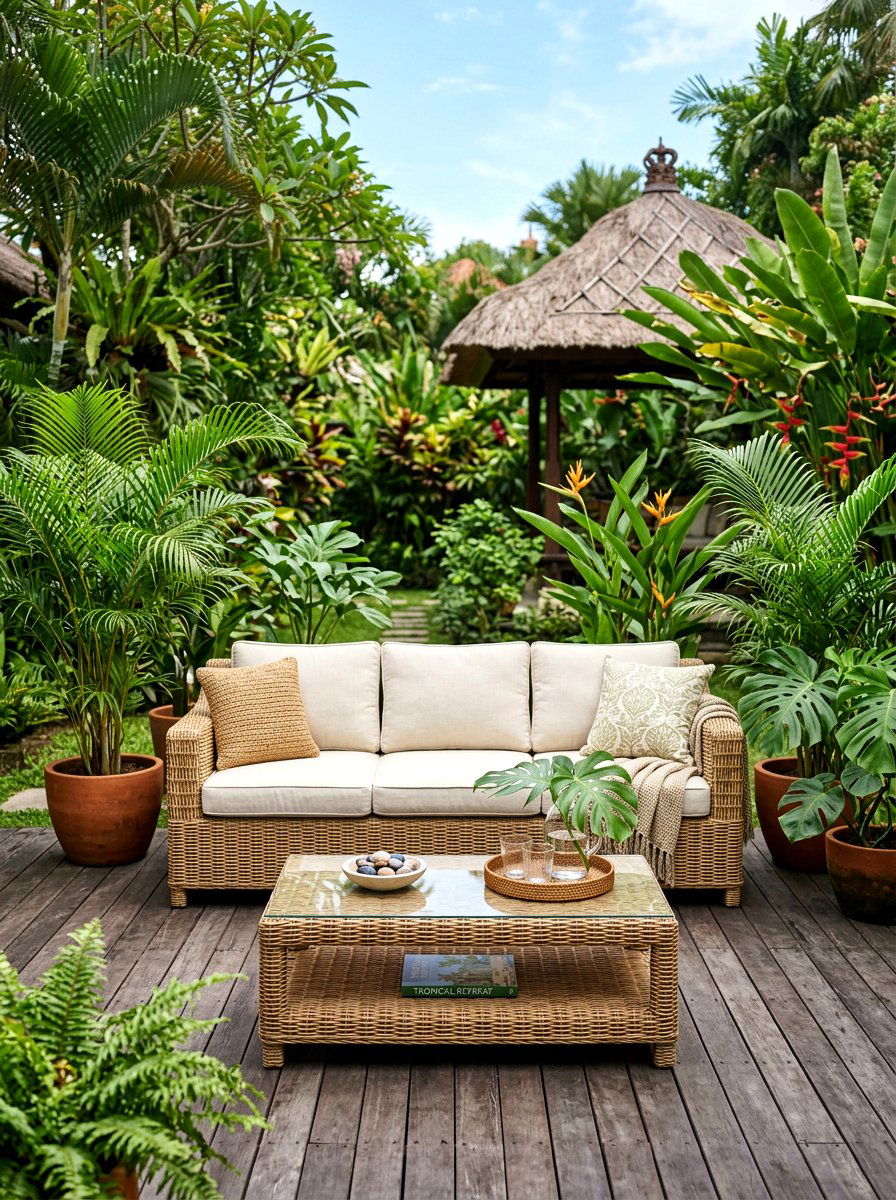 Woven Rattan Furniture - 25 Spring Engagement Party Decor Ideas