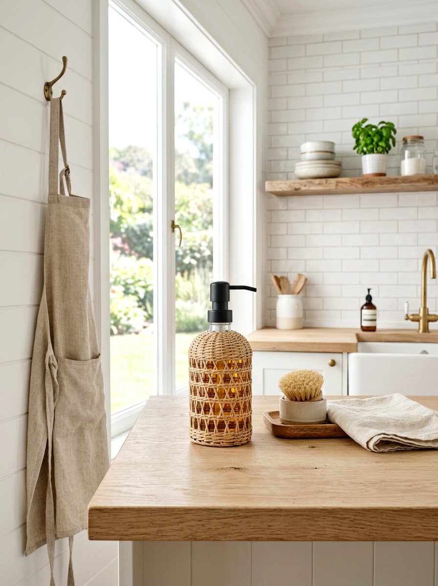 Woven Rattan Soap Dispenser - 25 Spring Soap Dispenser Ideas