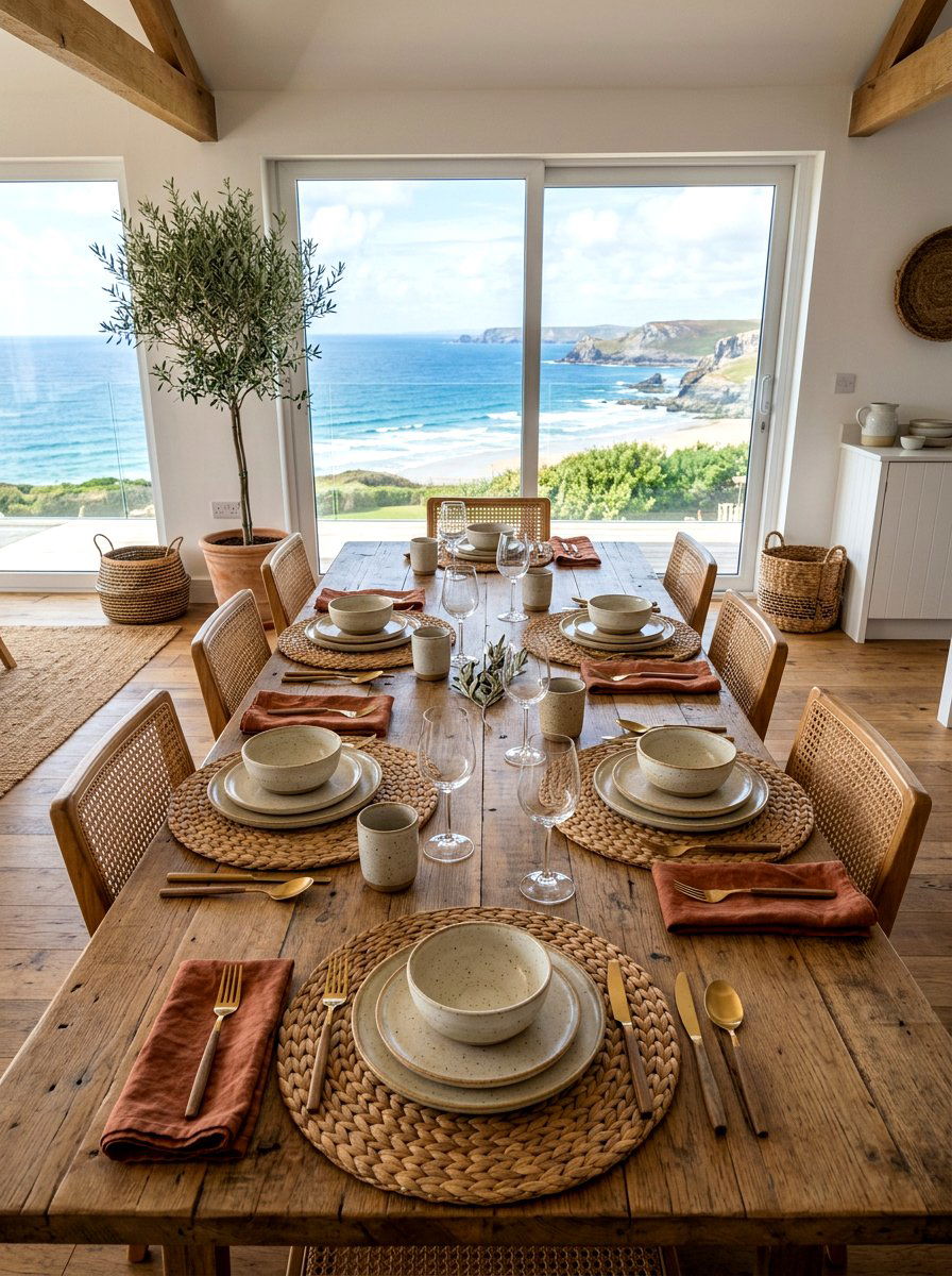 Woven Seagrass Placemat - 25 Spring Nature Table Ideas