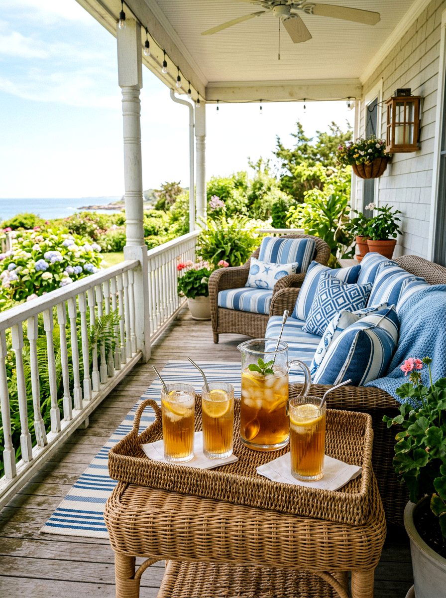 Woven Seagrass Porch Tray - 25 Spring Serving Tray Ideas