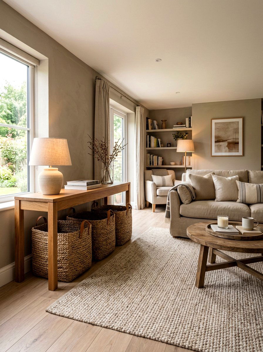 Woven Seagrass Storage Baskets - 25 Spring Home Staging Ideas