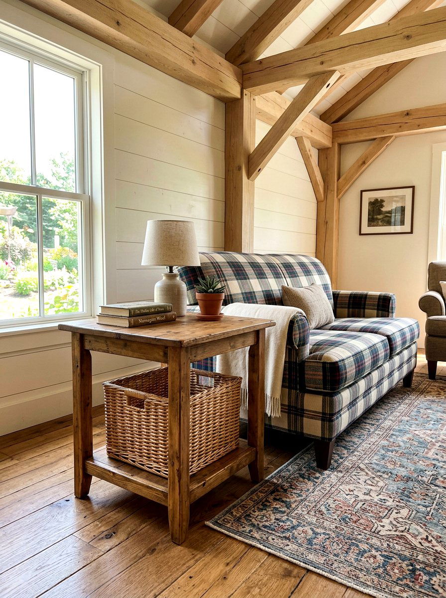 Woven Wicker Basket - 25 Spring End Table Decor Ideas