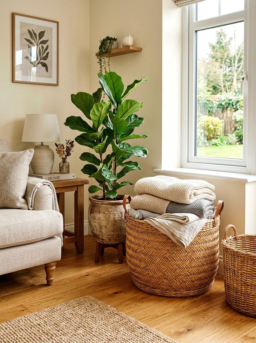 Woven Wicker Baskets - 25 Spring Cheap Decor Ideas