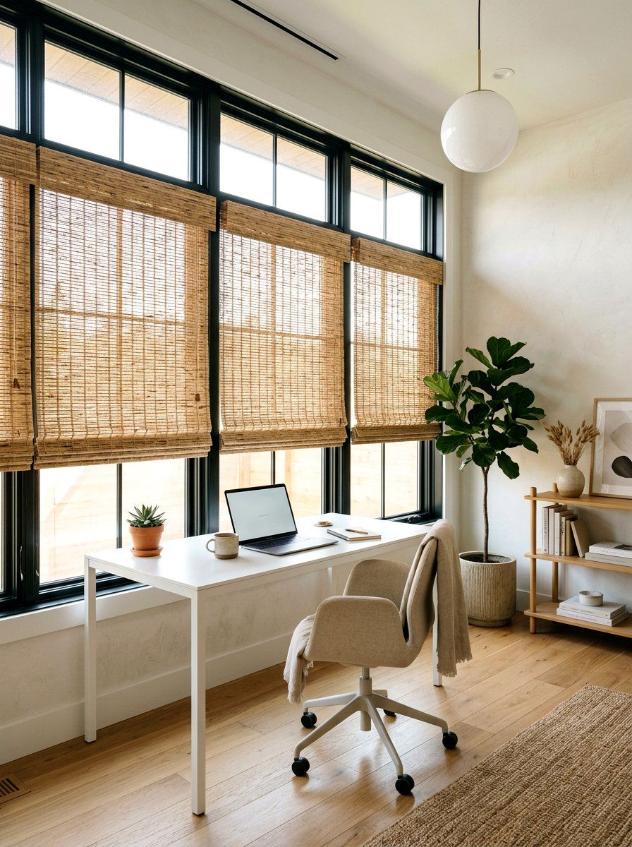 Woven Window Shades - 25 Spring Woven Decor Ideas