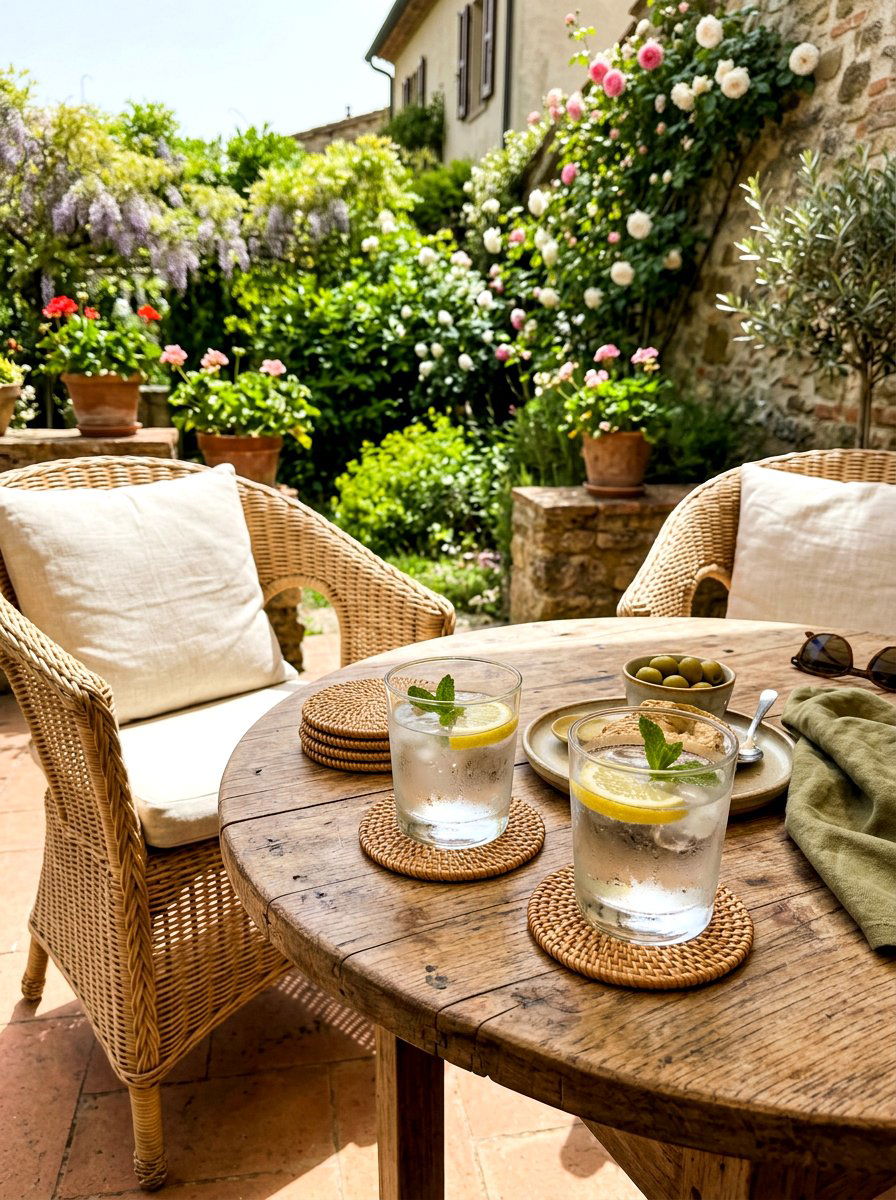 Woven coaster set - 25 Spring Weaving Decor Ideas