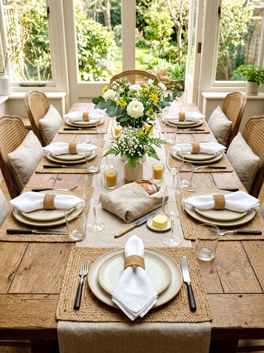 Woven napkin ring - 25 Spring Weaving Decor Ideas