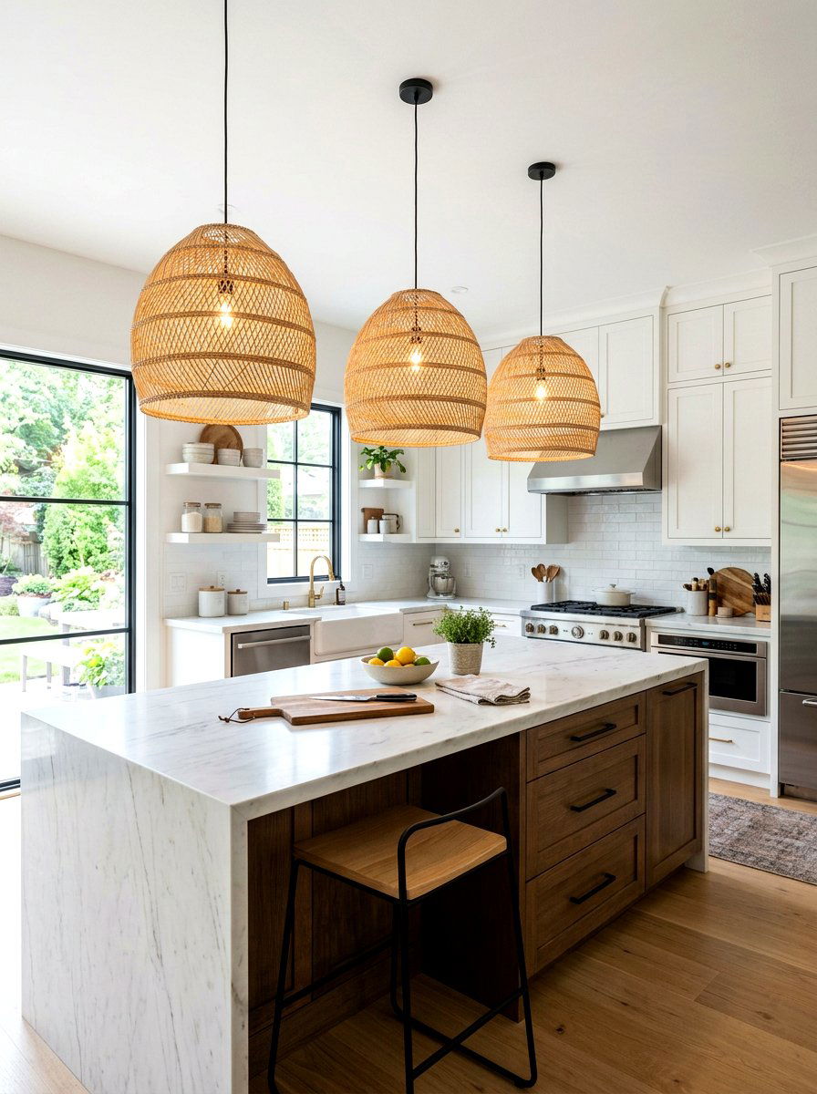 Woven pendant light - 25 Spring Weaving Decor Ideas