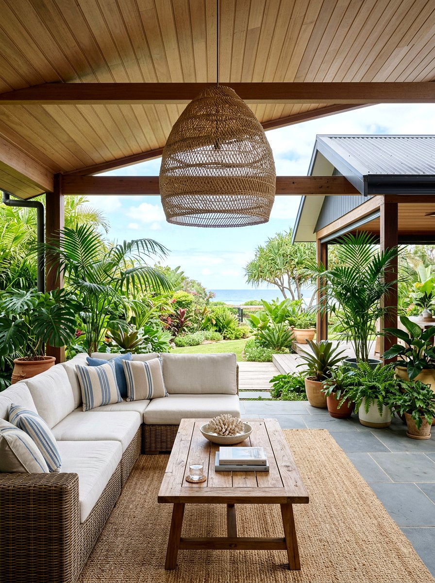 Woven seagrass pendant - 25 Spring Pendant Light Ideas