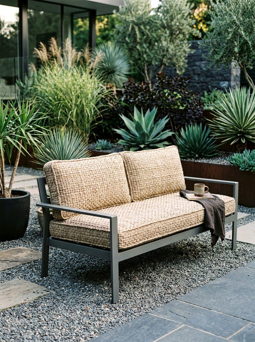 Woven textured outdoor cushion - 25 Spring Outdoor Cushion Ideas