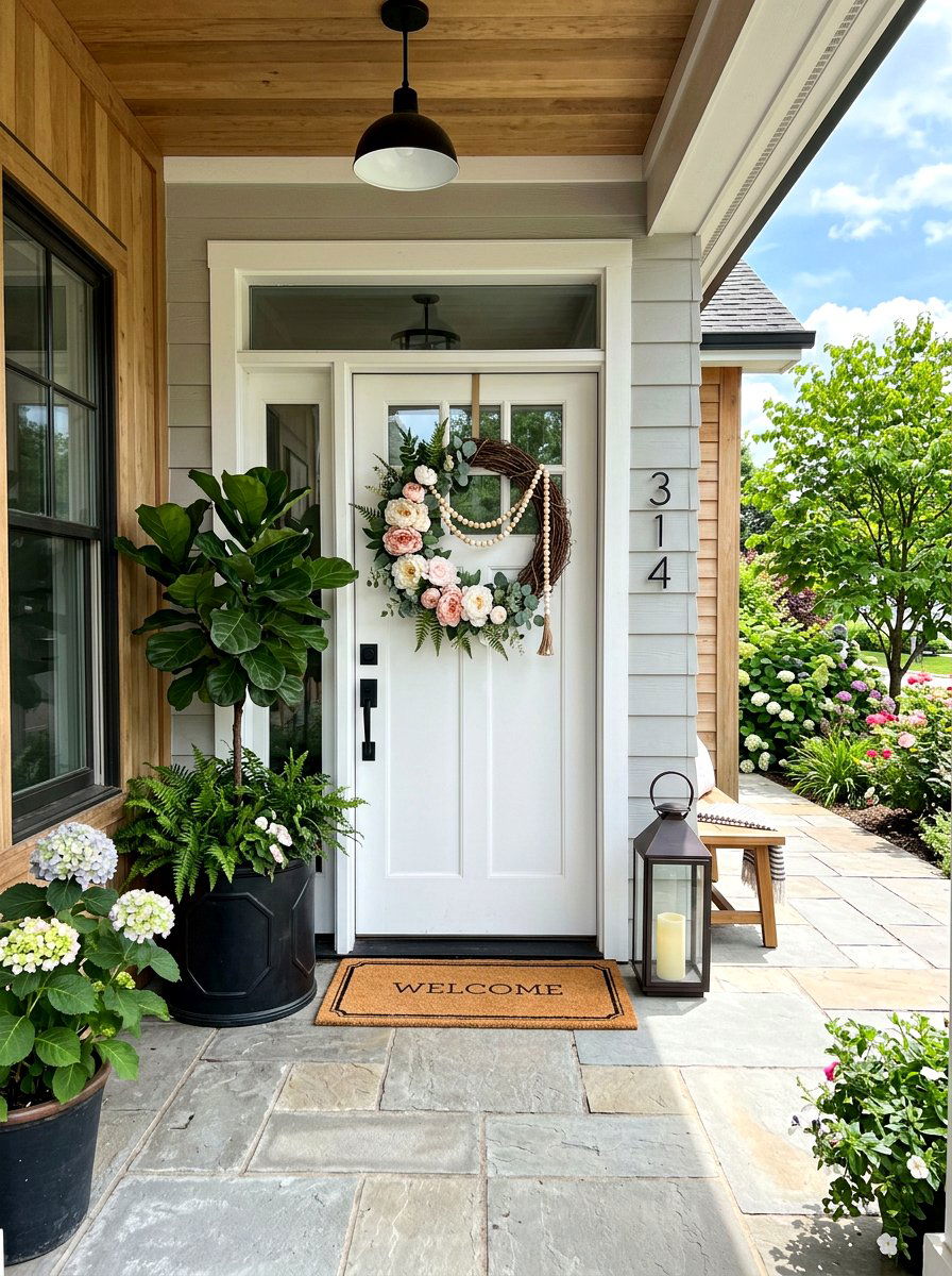 Wreath bead garland - 25 Spring Wooden Bead Garland Ideas