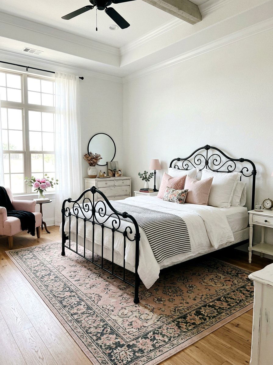 Wrought Iron Bedroom - 25 Spring French Country Decor Ideas