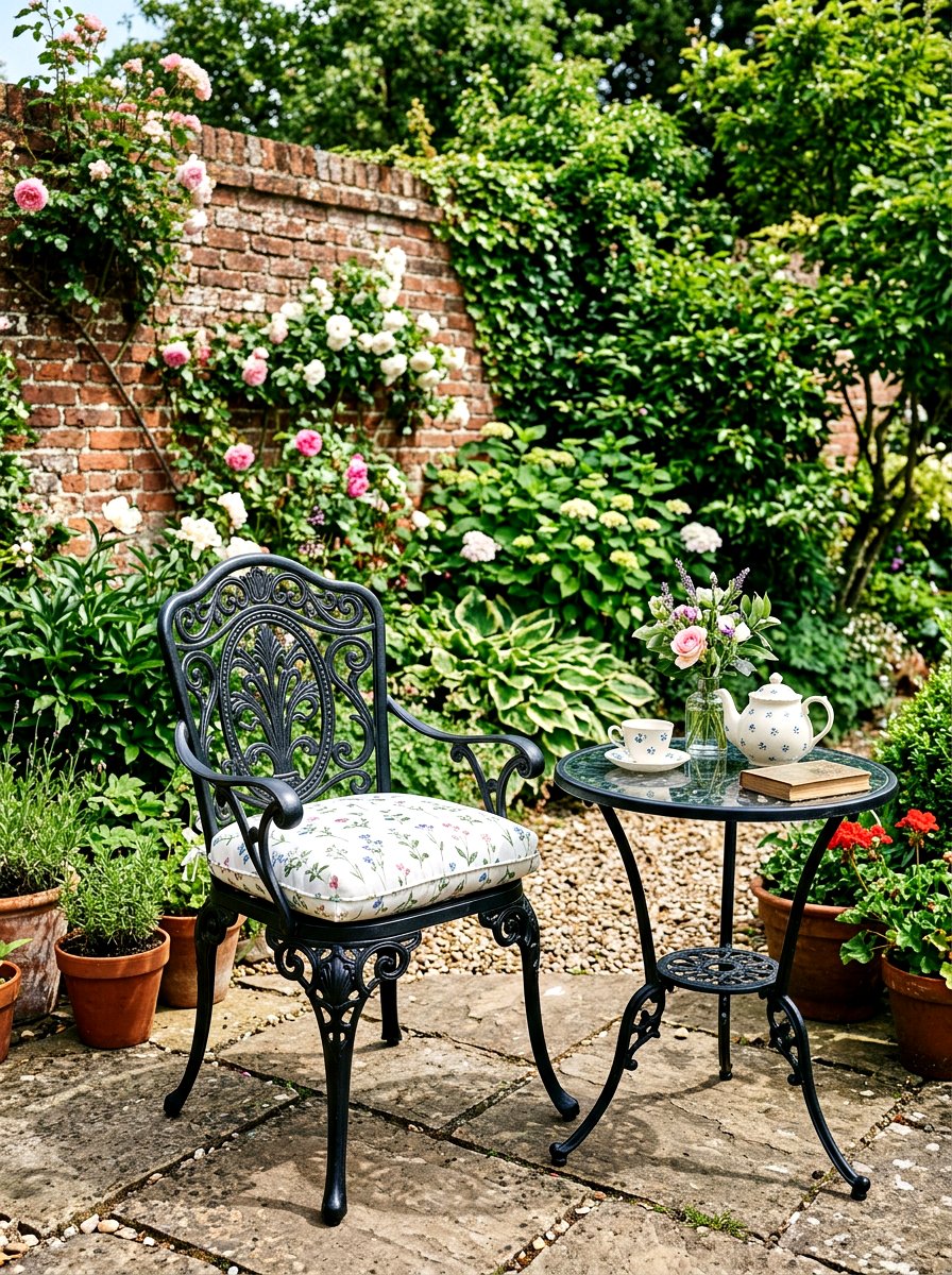 Wrought Iron Furniture - 25 Spring Small Balcony Decor Ideas