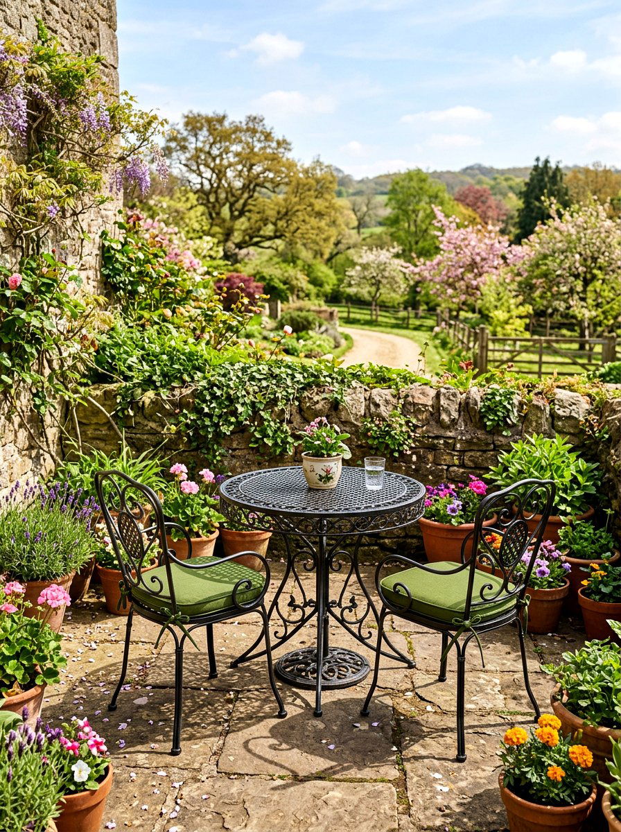 Wrought Iron Patio Furniture - 25 Spring Tuscan Decor Ideas