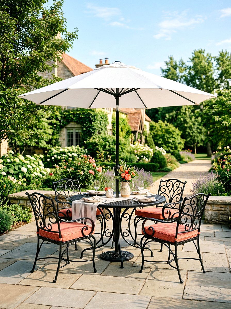 Wrought Iron Patio Furniture - 25 Spring Garden Nook Decor Ideas