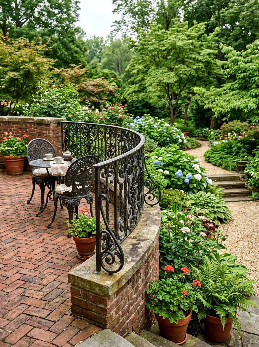 Wrought Iron Railing - 25 Spring Deck Railing Decor Ideas