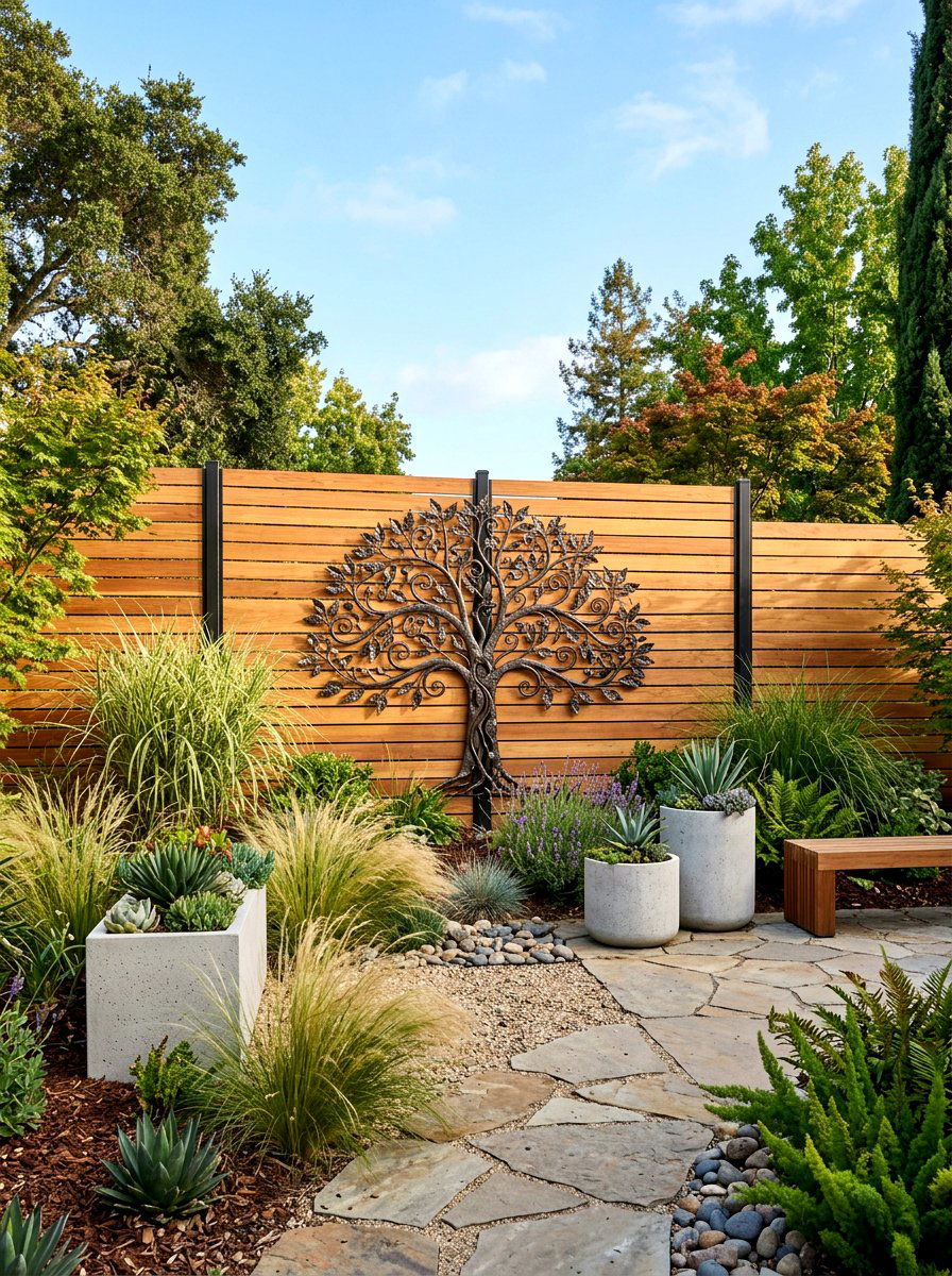 Wrought iron wall art - 25 Spring Garden Fence Decor Ideas