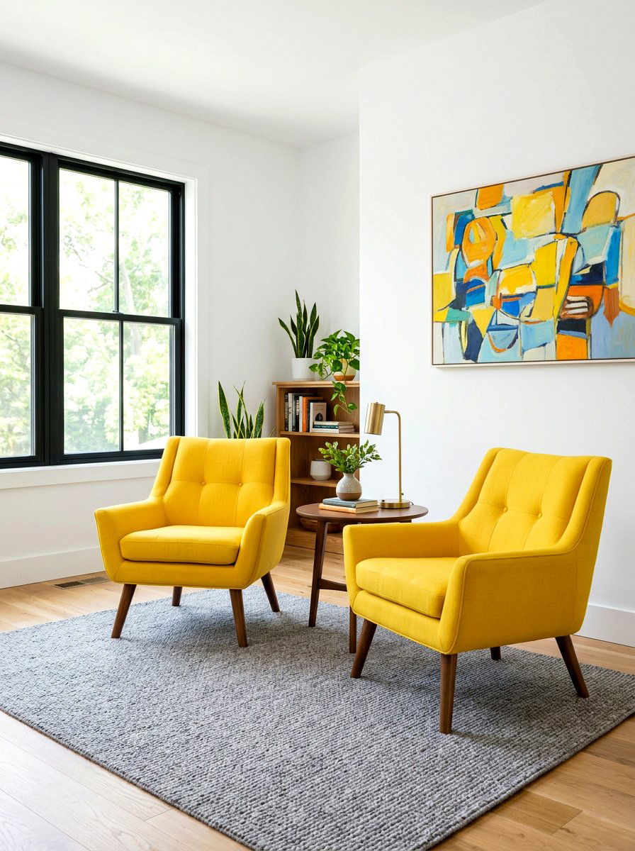 Yellow Accent Chairs - 25 Spring Sitting Room Decor Ideas