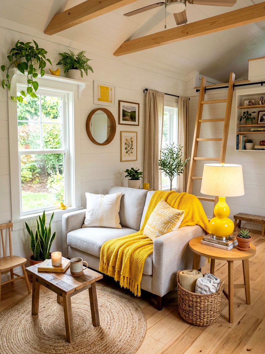 Yellow Accent Decor - 25 Spring Tiny Home Decor Ideas