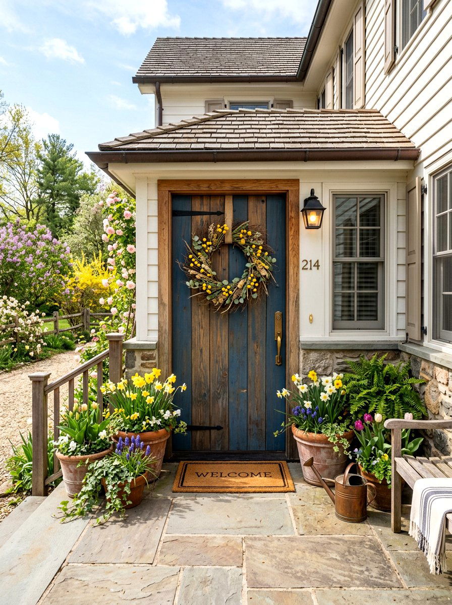 Yellow Billy Ball Grapevine Wreath - 25 Spring Wildflower Wreath Ideas