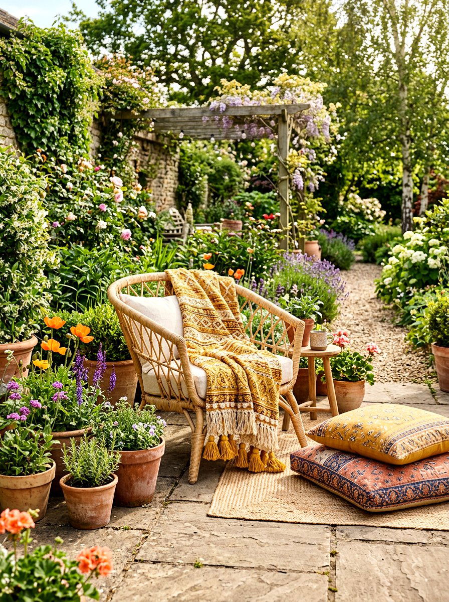 Yellow Boho Tassel Throw - 25 Spring Outdoor Throw Ideas