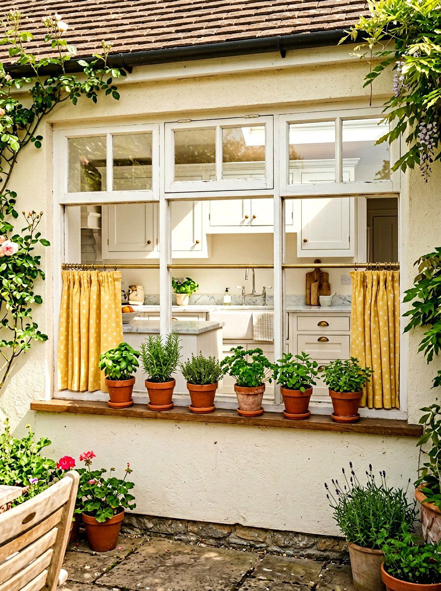 Yellow Cafe Curtains - 25 Spring Curtain Ideas