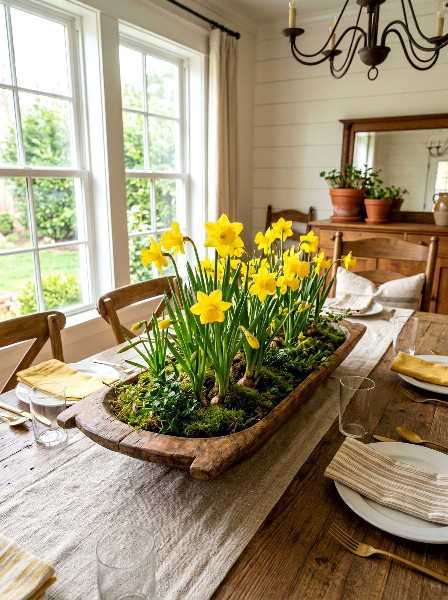 Yellow Daffodil Centerpiece - 25 Spring Daffodil Arrangement Ideas