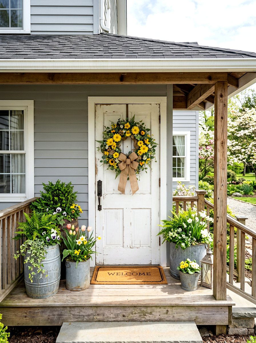 Yellow Daisy Burlap - 25 Spring Daisy Wreath Ideas