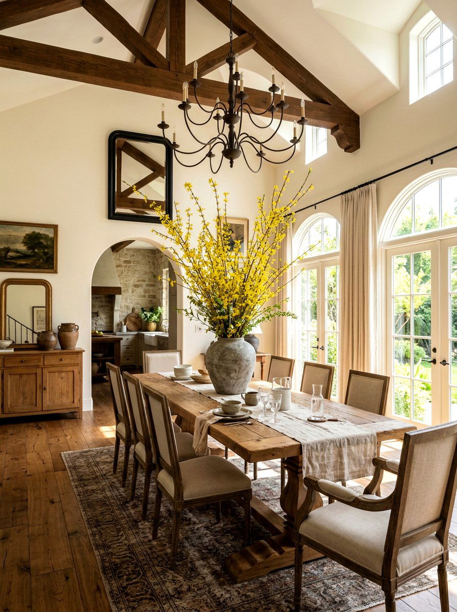 Yellow Forsythia Branches Vase - 25 Spring Centerpiece Ideas