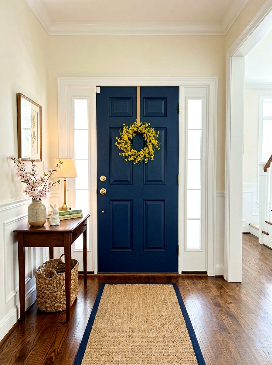 Yellow Forsythia Mini Wreath - 25 Spring Mini Door Wreath Ideas