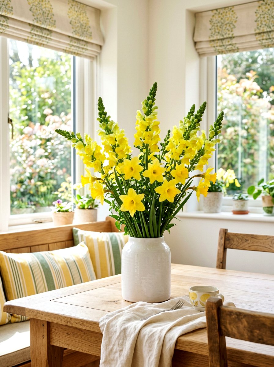 Yellow Snapdragon And Daffodil Mix - 25 Spring Snapdragon Arrangement Ideas