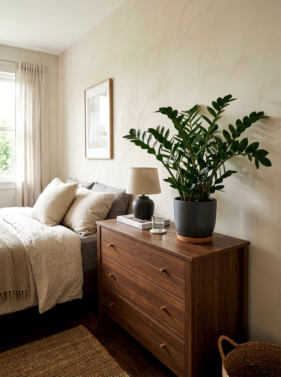 ZZ Plant Low Light Layout - 25 Spring Bedroom Plant Ideas