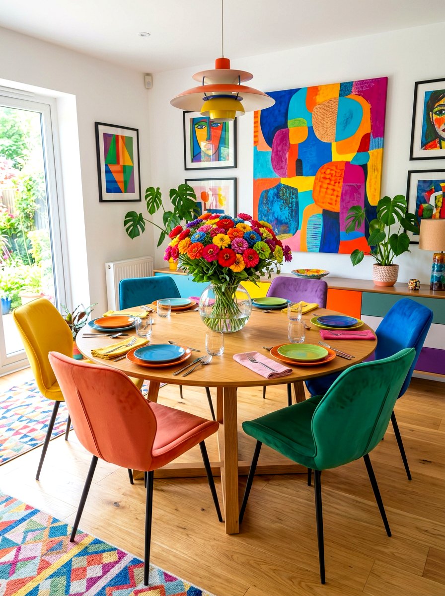 Zinnia Colorful Tabletop - 25 Spring Silk Flower Arrangement Ideas