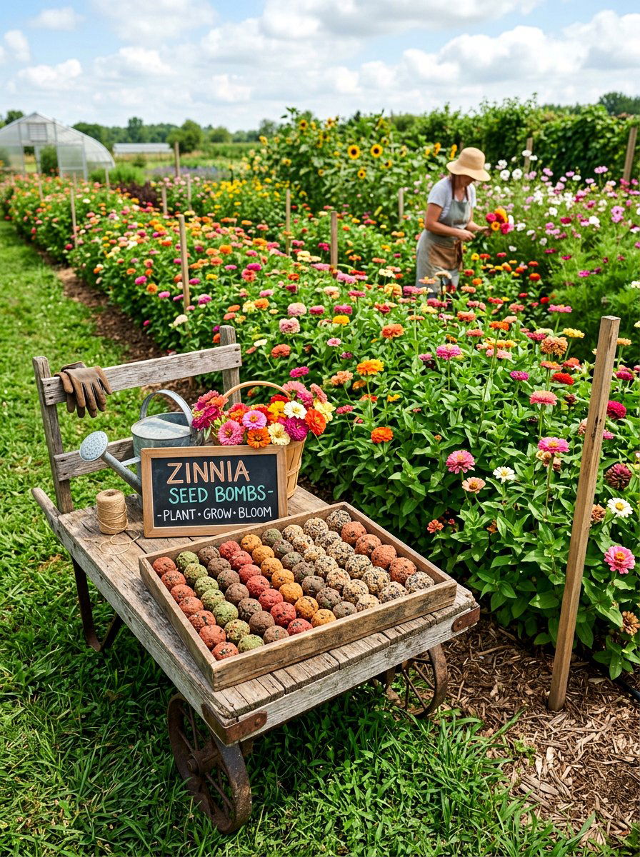 Zinnia Seed Bomb - 25 Spring Seed Bomb Ideas